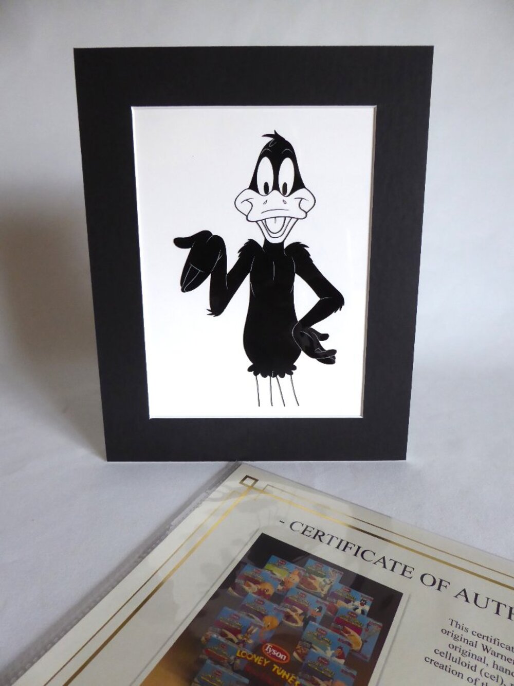 OOAK LOONEY TUNES WARNER BROS. PRODUCTION CEL ARTWORK DAFFY DUCK (w/ C of A)